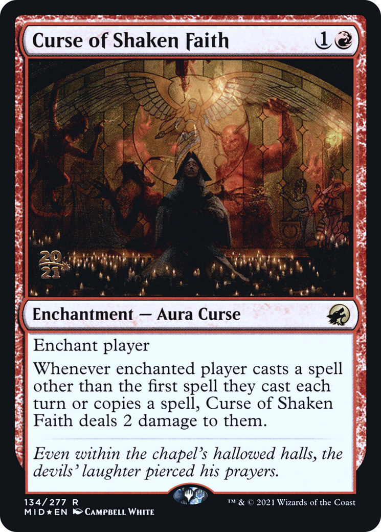 Curse of Shaken Faith (PRE-134) - Innistrad: Midnight Hunt Promos Foil