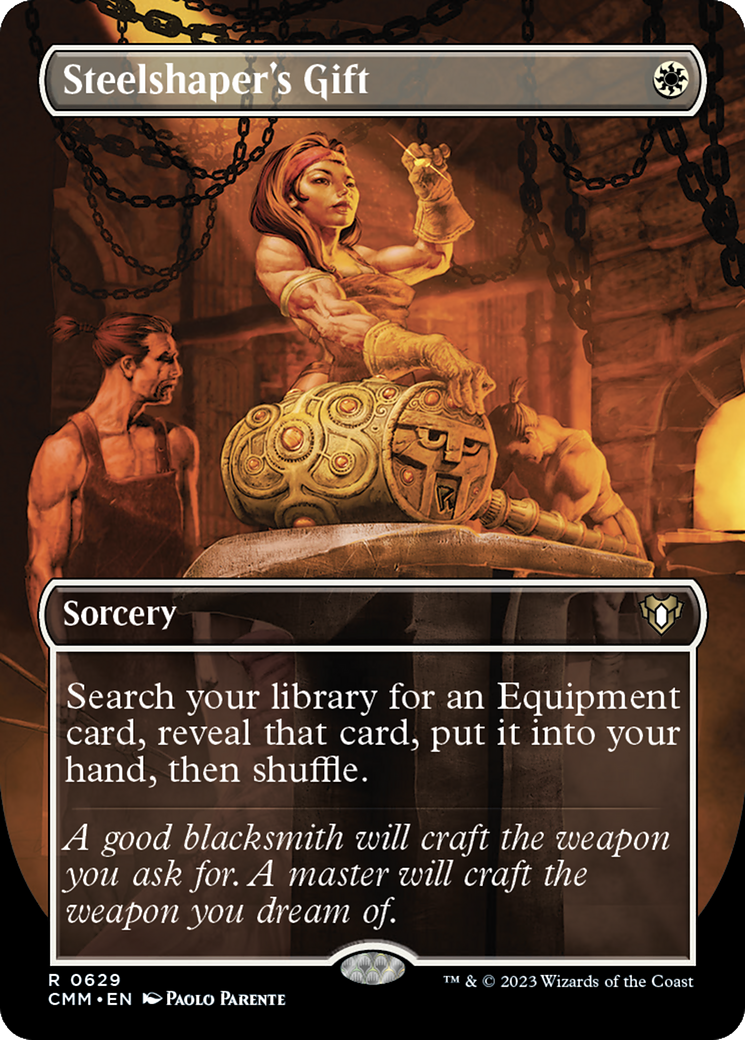 Steelshaper's Gift (Borderless) (CMM-629) - Commander Masters (Borderless)