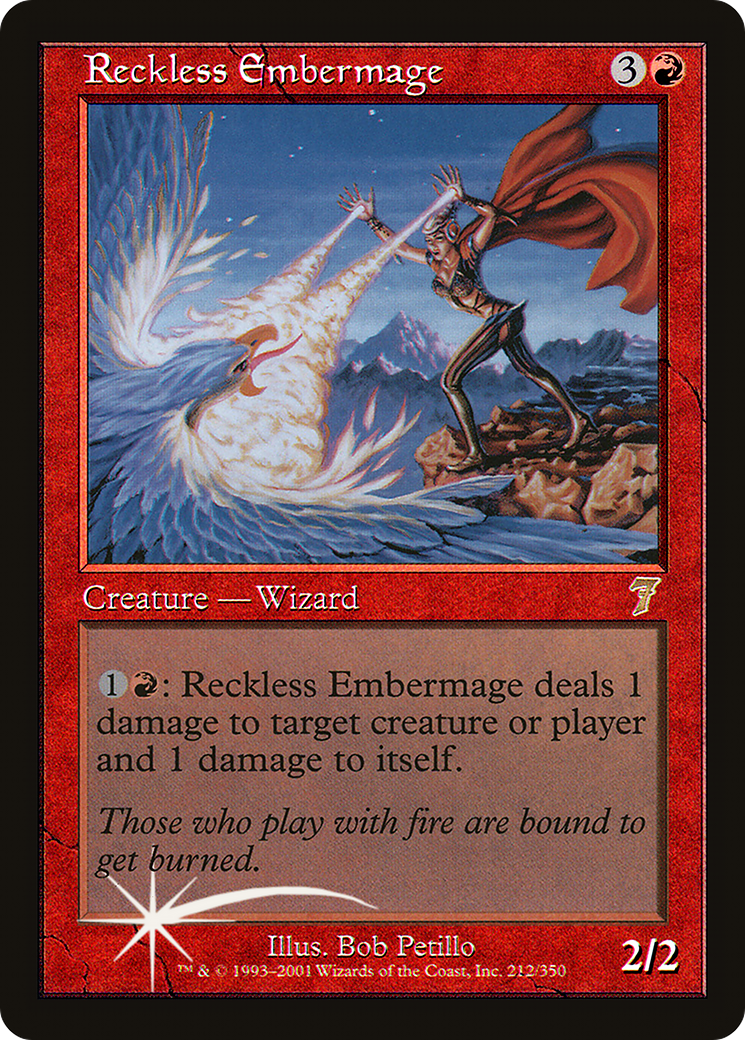 Reckless Embermage (7ED-212) - 7th Edition Foil