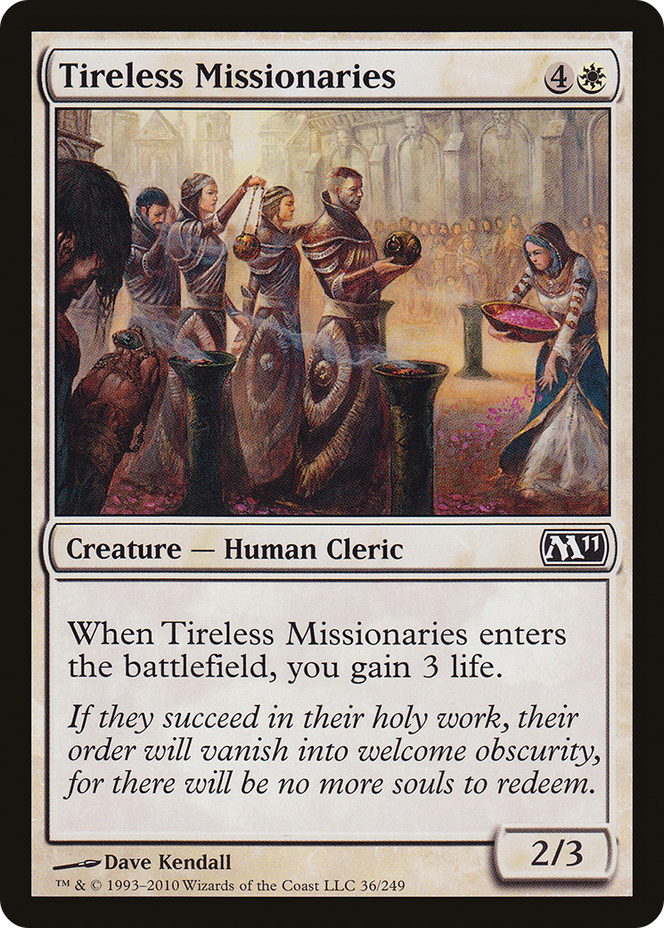 Tireless Missionaries (M11-036) - Magic 2011 Foil