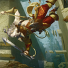 Cliffhaven Sell-Sword // Cliffhaven Sell-Sword (AZNR-038) - Zendikar Rising Art Series (Borderless) Foil