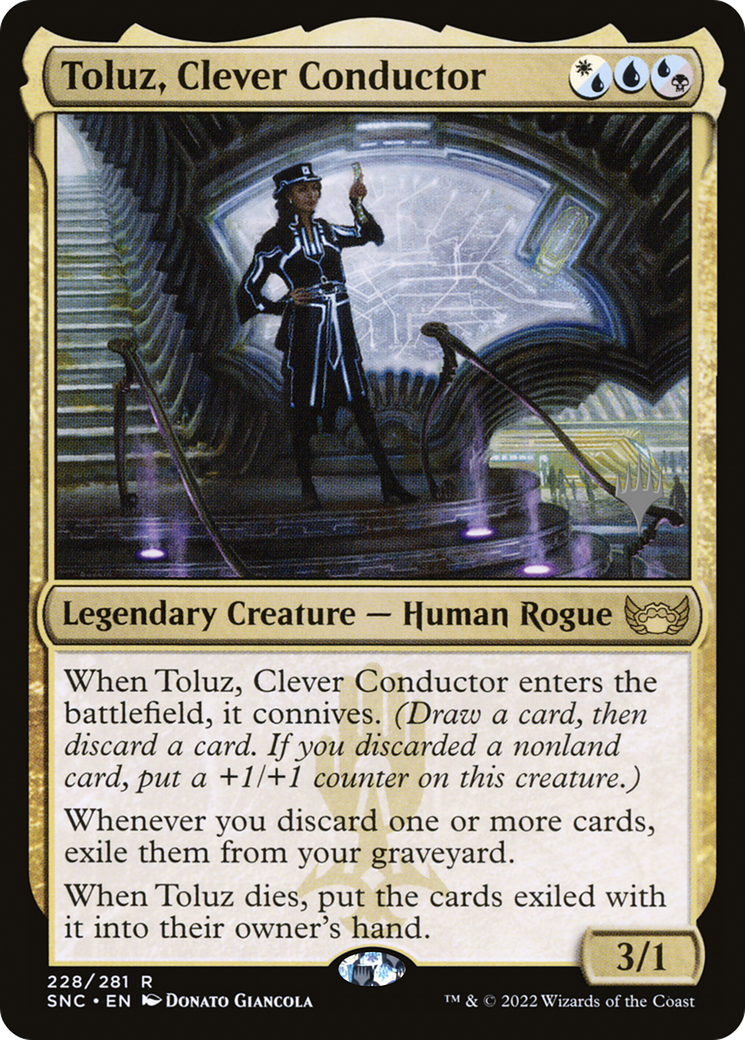 Toluz, Clever Conductor (PPSNC-228) - Streets of New Capenna Promos Foil
