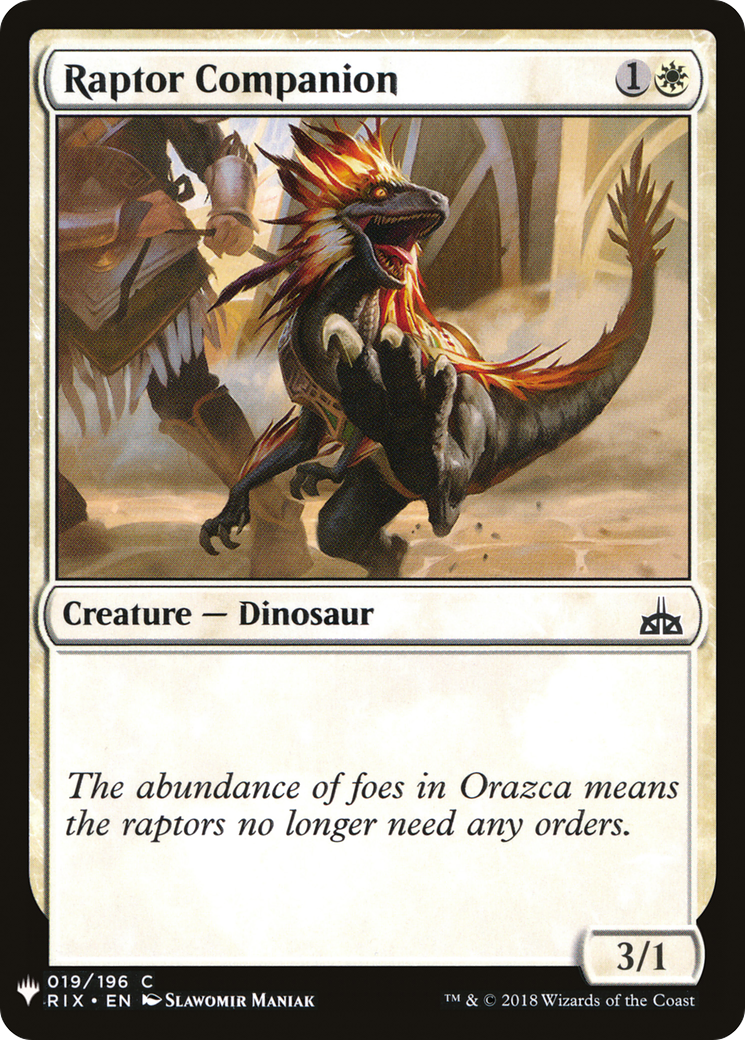 Raptor Companion (LIST-019) - The List