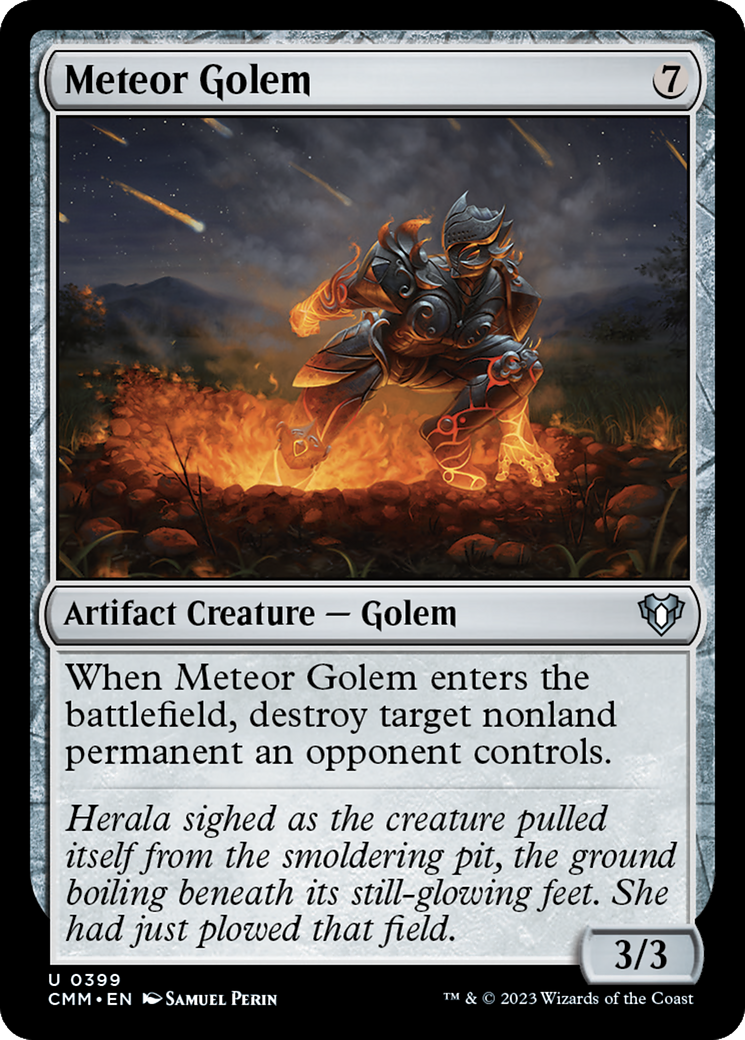 Meteor Golem (CMM-399) - Commander Masters Foil