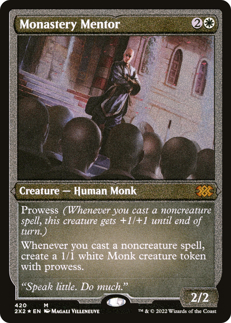 Monastery Mentor (Foil Etched) (2X2-420) - Double Masters 2022 Foil