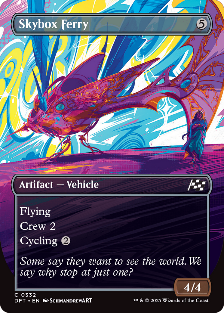 Skybox Ferry (Borderless) (DFT-332) - Aetherdrift (Borderless) Foil