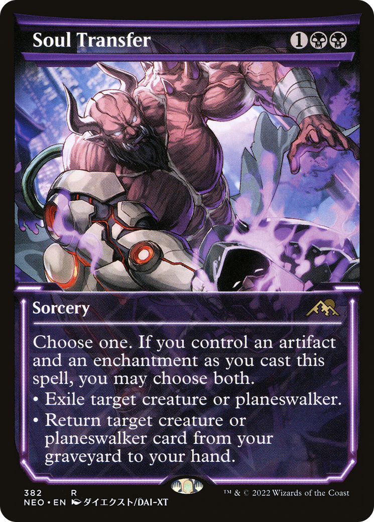 Soul Transfer (Showcase) (NEO-382) - Kamigawa: Neon Dynasty: (Showcase) Foil