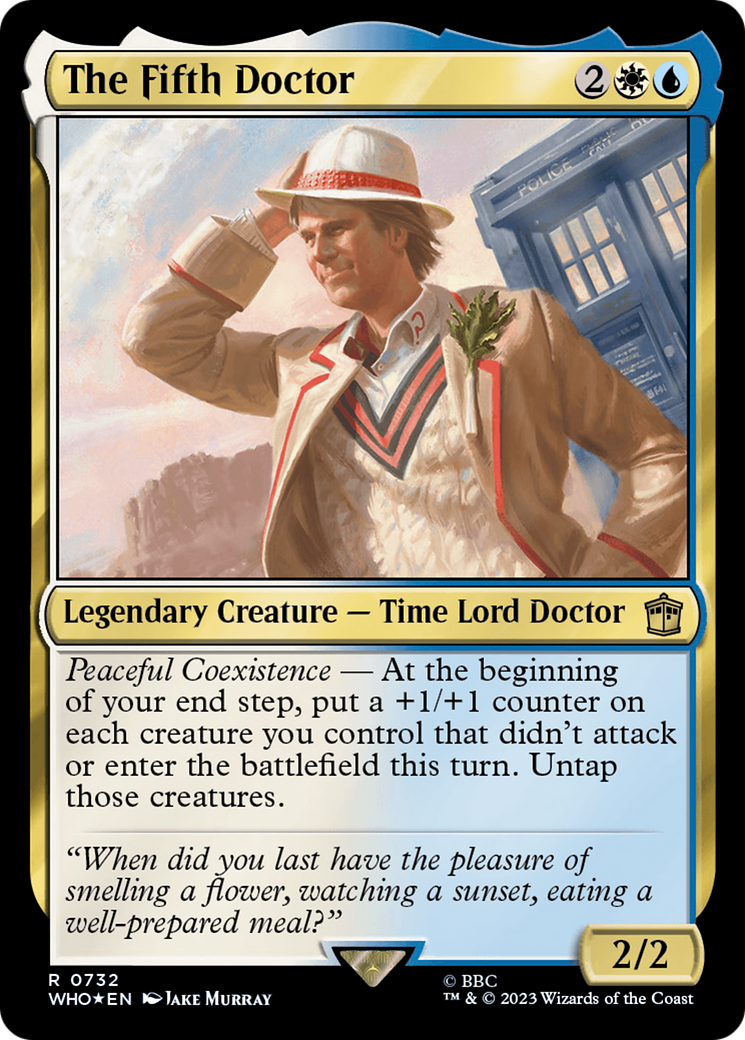 The Fifth Doctor (Surge Foil) (WHO-732) - Doctor Who Foil