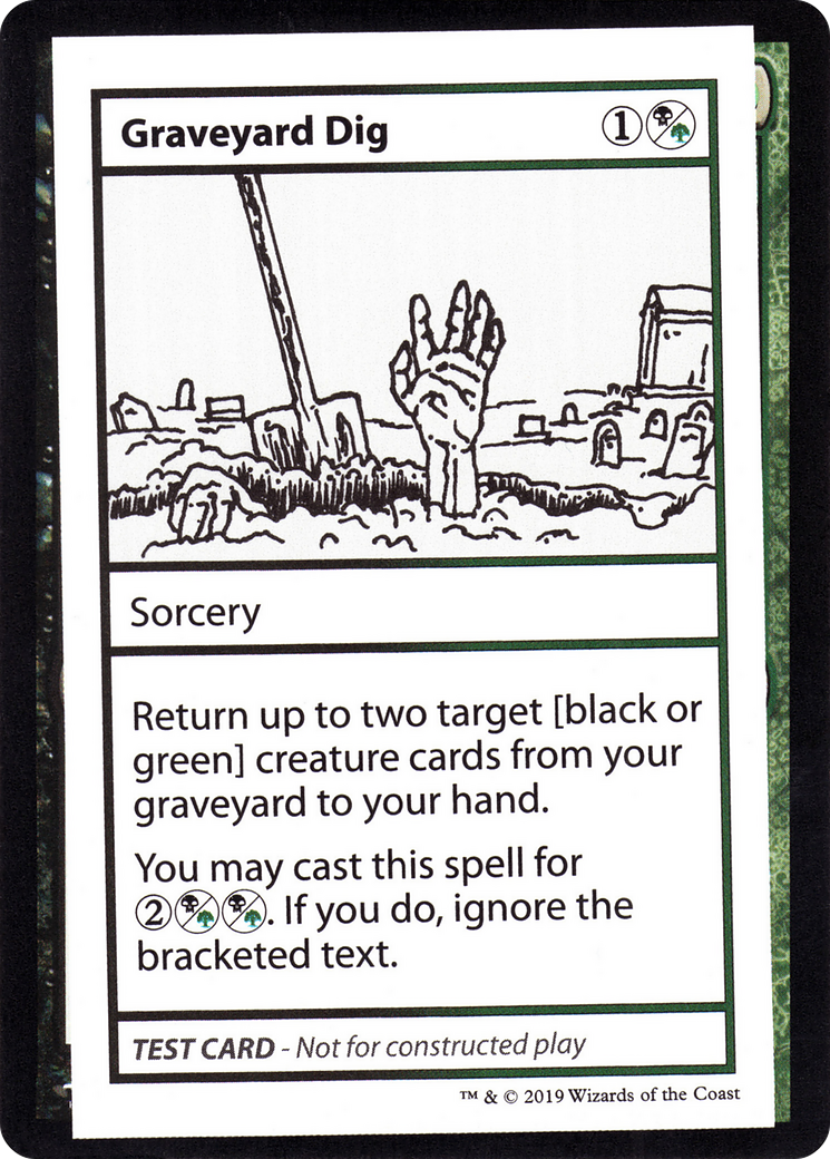 Graveyard Dig (No PW Symbol) (CMB1-092) - Mystery Booster Playtest Cards 2021
