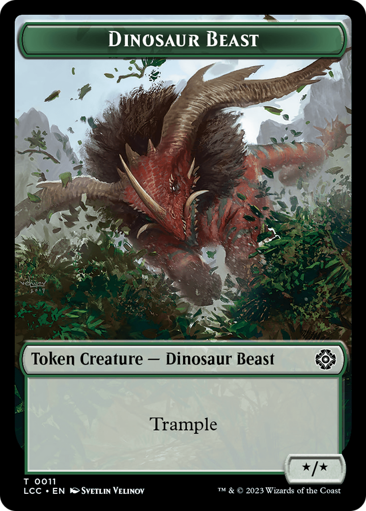 Dinosaur Beast (TLCC-011) - The Lost Caverns of Ixalan Commander Tokens