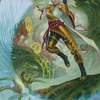 The Eternal Wanderer // The Eternal Wanderer (AONE-003) - Phyrexia: All Will Be One Art Series (Borderless)