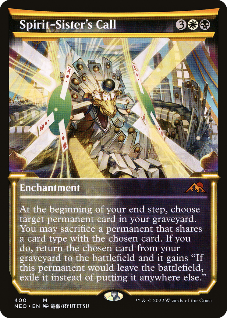 Spirit-Sister's Call (Showcase) (NEO-400) - Kamigawa: Neon Dynasty: (Showcase) Foil