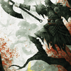 Garruk's Uprising // Garruk's Uprising (AWOE-072) - Wilds of Eldraine Art Series (Borderless) Foil