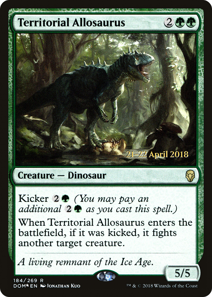Territorial Allosaurus (PRE-184) - Dominaria Promos Foil