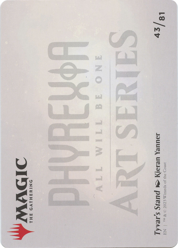 Tyvar's Stand // Tyvar's Stand (AONE-043) - Phyrexia: All Will Be One Art Series (Borderless)