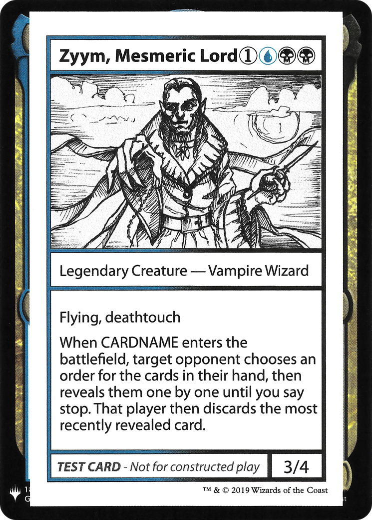 Zyym, Mesmeric Lord (CMB1-) - Mystery Booster Playtest Cards 2019