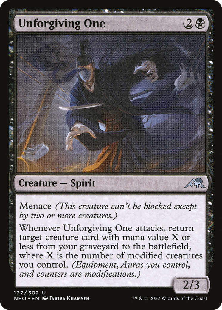 Unforgiving One (NEO-127) - Kamigawa: Neon Dynasty Foil