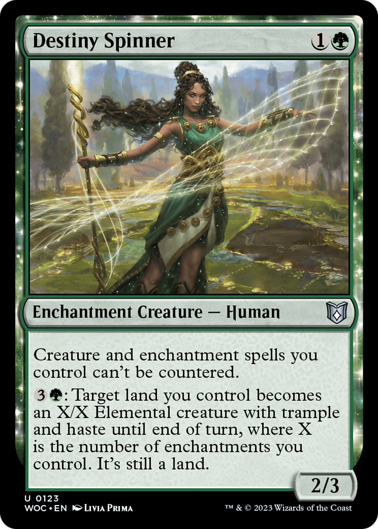 Destiny Spinner (WOC-123) - Wilds of Eldraine Commander: (enchantment)