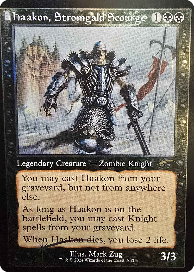 Haakon, Stromgald Scourge (Retro Frame) (SLD-843) - Secret Lair Drop: (tombstone) Foil