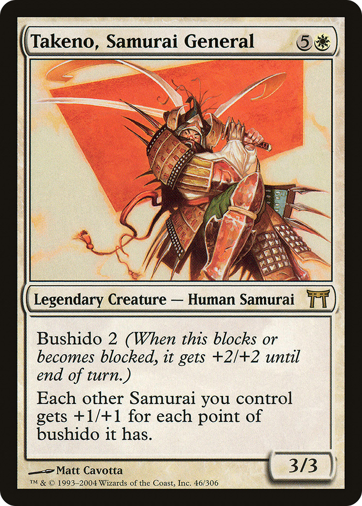 Takeno, Samurai General (CHK-046) - Champions of Kamigawa