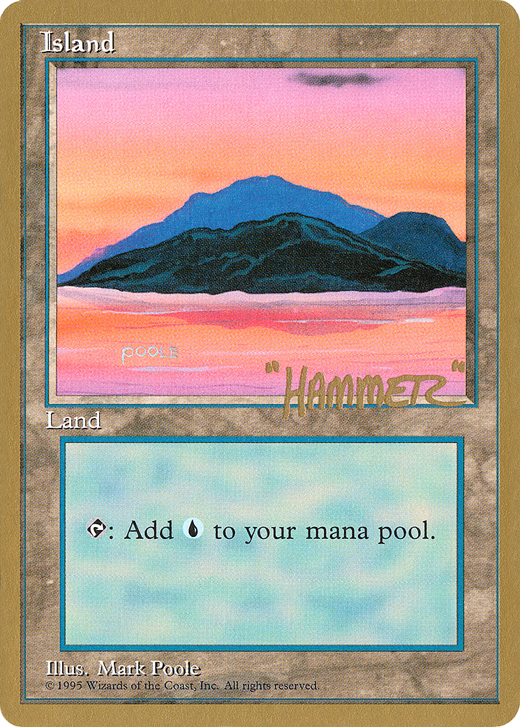 Island (C) - 1996 Shawn "Hammer" Regnier (4ED) (WCD-) - Pro Tour Collector Set