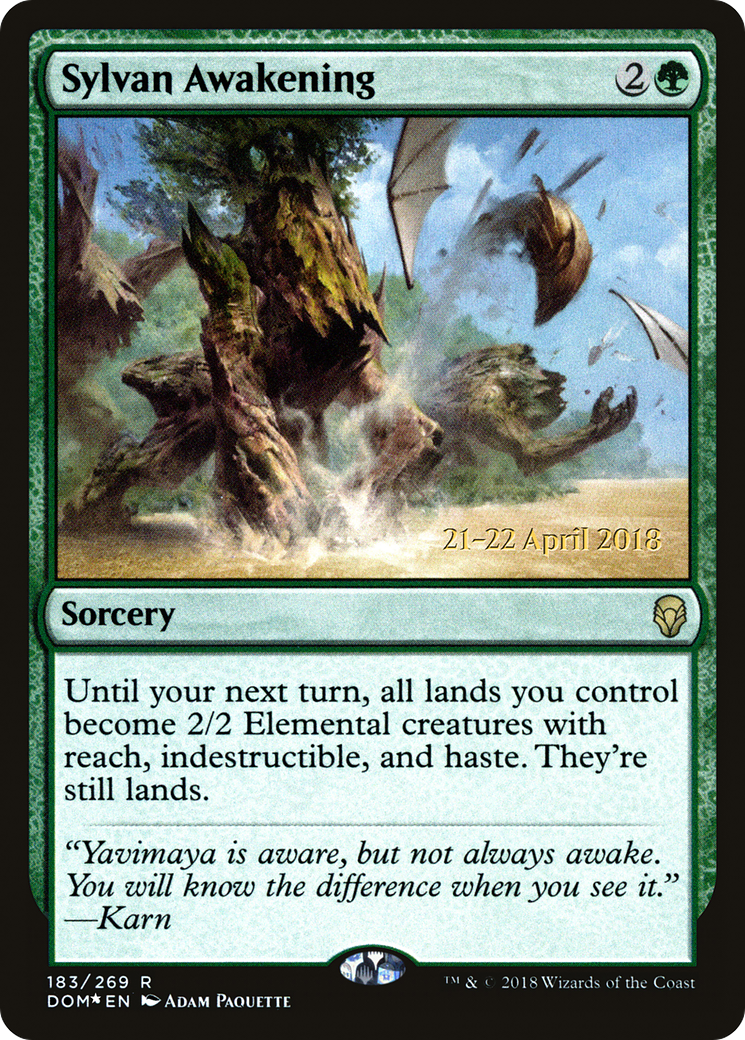 Sylvan Awakening (PRE-183) - Dominaria Promos Foil