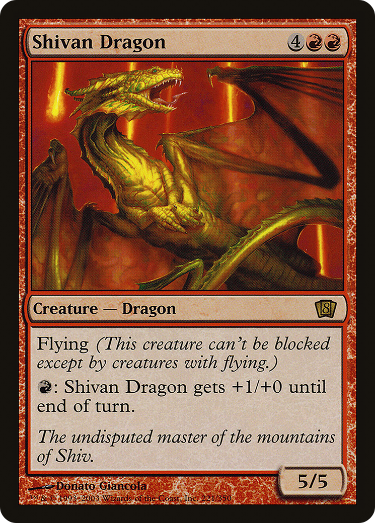 Shivan Dragon (8ED-221) - 8th Edition