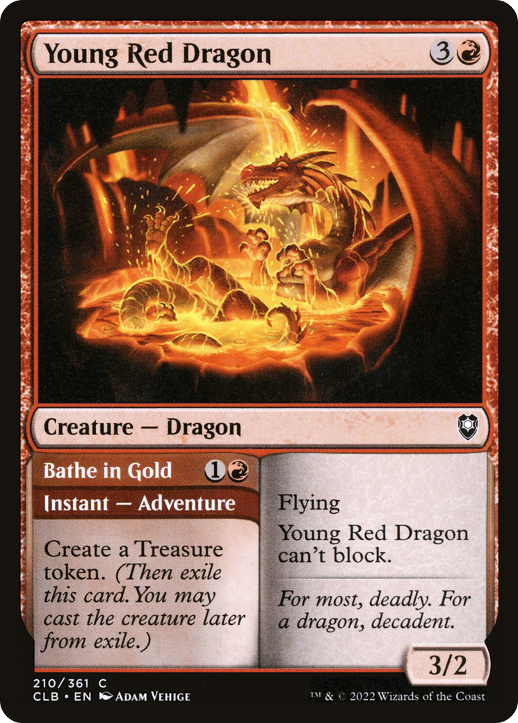Young Red Dragon (CLB-210) - Commander Legends: Battle for Baldur's Gate Foil