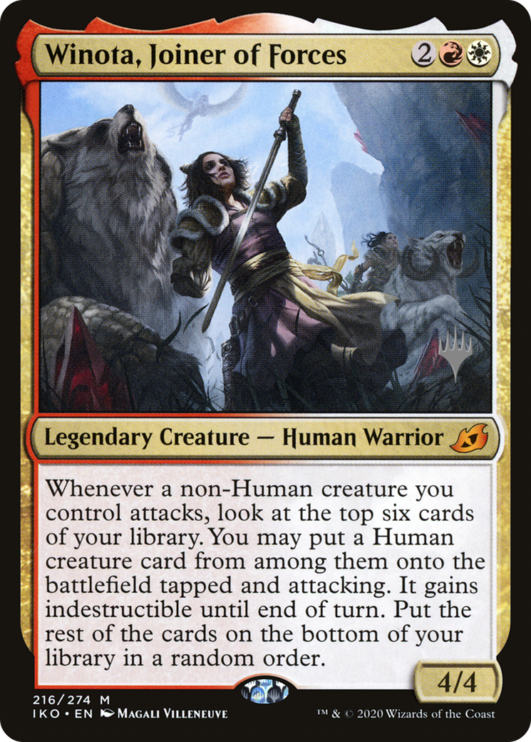Winota, Joiner of Forces (PPIKO-216) - Ikoria: Lair of Behemoths Promos Foil