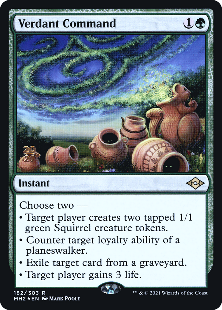Verdant Command (PRE-182) - Modern Horizons 2 Promos Foil