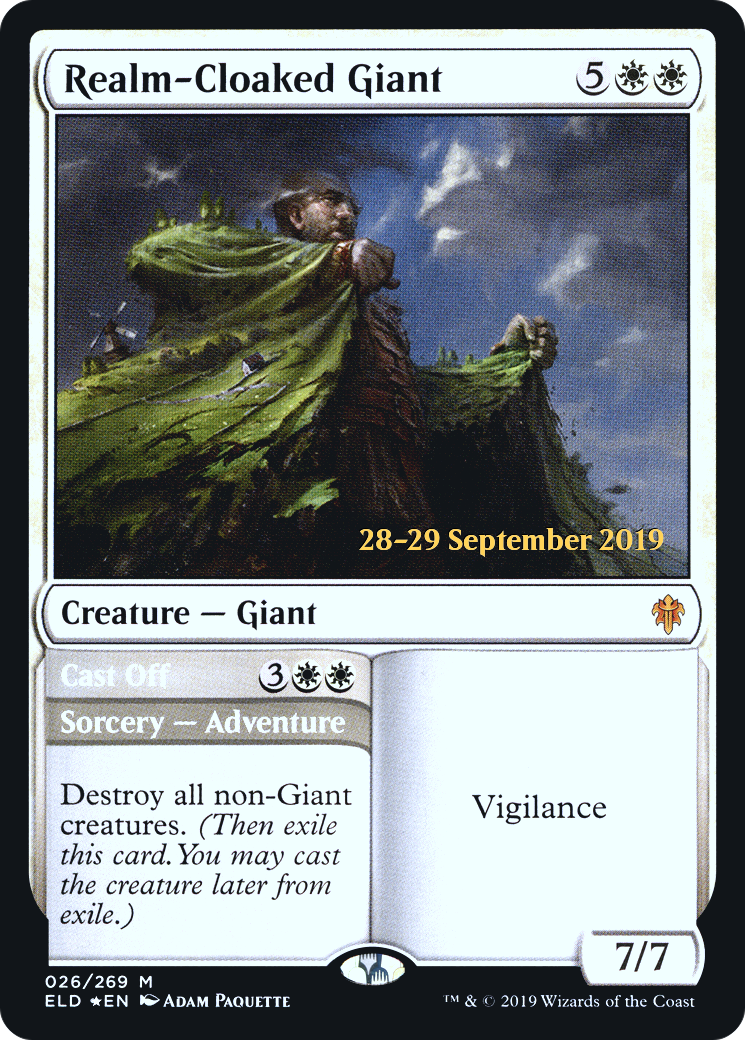 Realm-Cloaked Giant (PRE-026) - Throne of Eldraine Promos Foil
