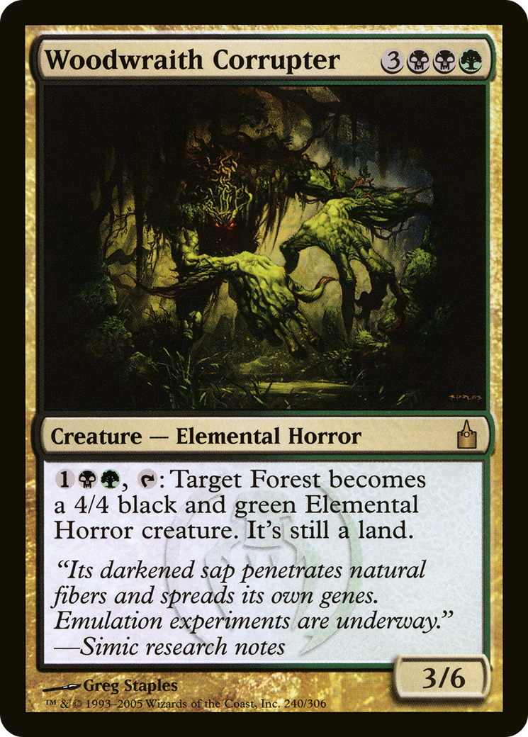 Woodwraith Corrupter (RAV-240) - Ravnica: City of Guilds Foil