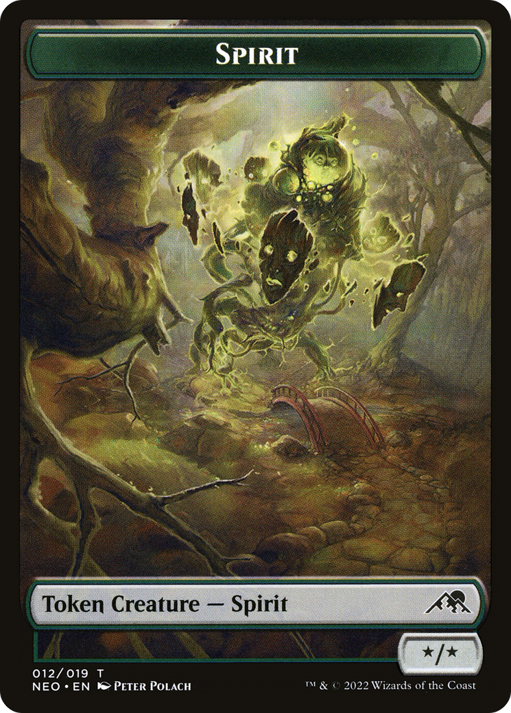 Spirit Token (012) (NEO-012) - Kamigawa: Neon Dynasty Tokens