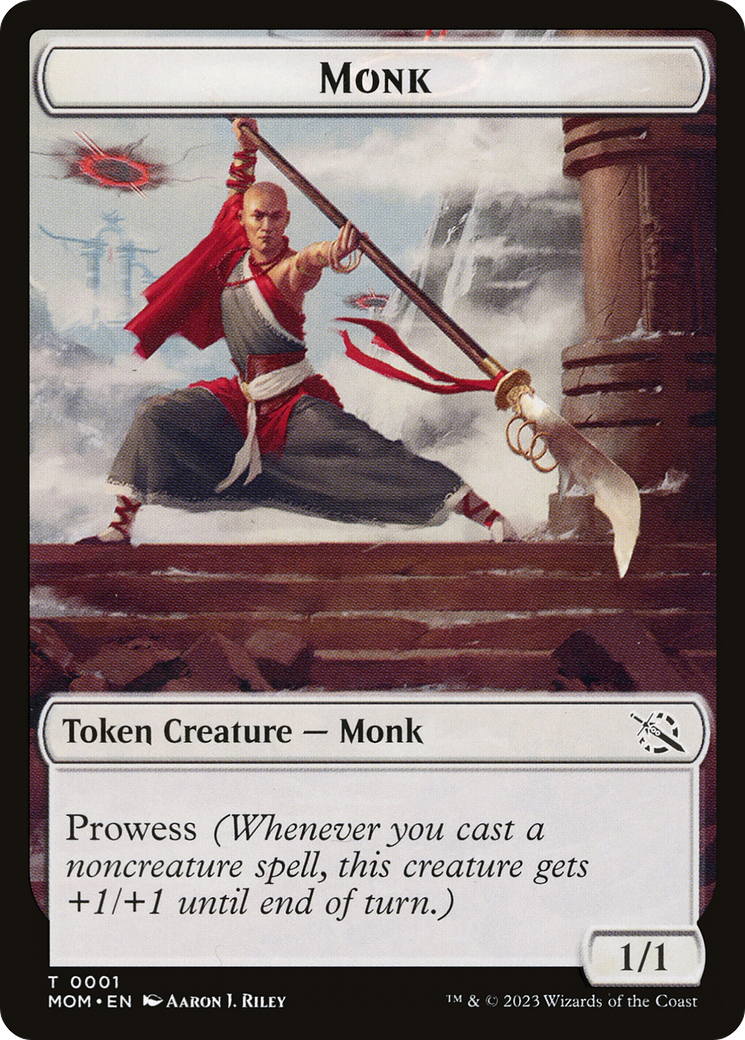 Monk (TMOM-001) - March of the Machine Tokens Foil