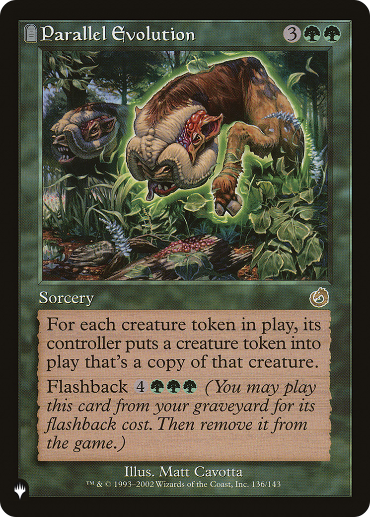Parallel Evolution (LIST-136/143) - The List: (tombstone)