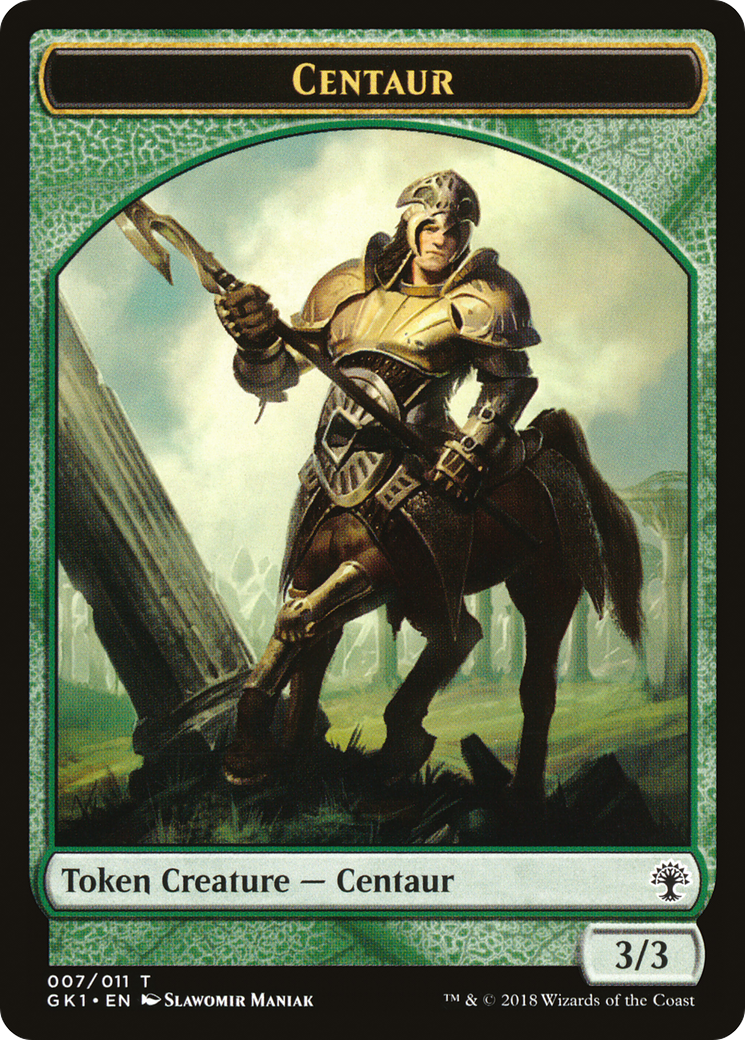 Centaur (007) // Elemental (010) Double-Sided Token (GR1-7 // 10) - GRN Guild Kit Tokens
