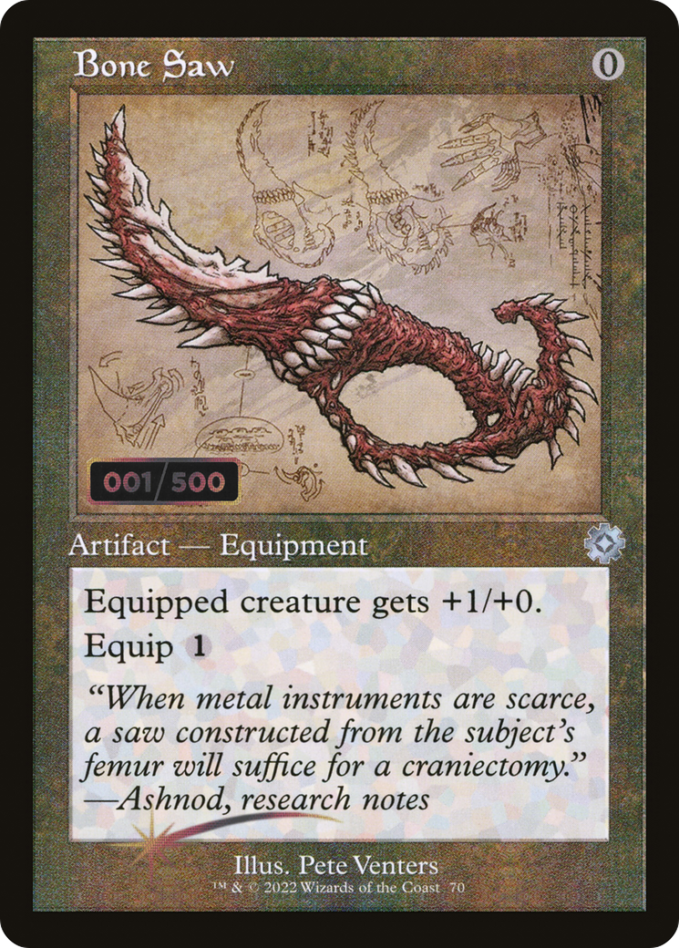 Bone Saw (Schematic) (Serial Numbered) (BRR-070) - The Brothers' War Retro Artifacts Foil