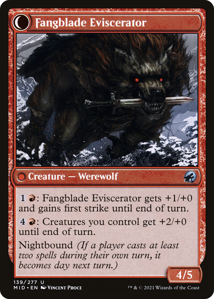 Fangblade Brigand (MID-139) - Innistrad: Midnight Hunt: (Double Faced Transform)