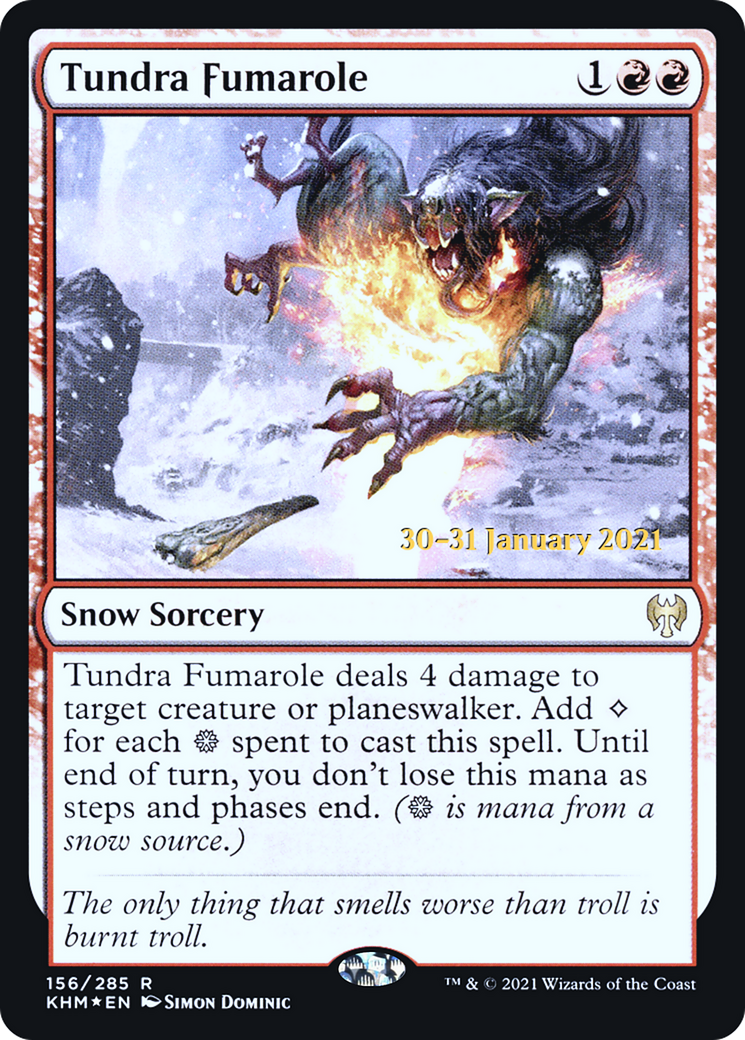 Tundra Fumarole (PRE-156) - Kaldheim Promos: (snow) Foil