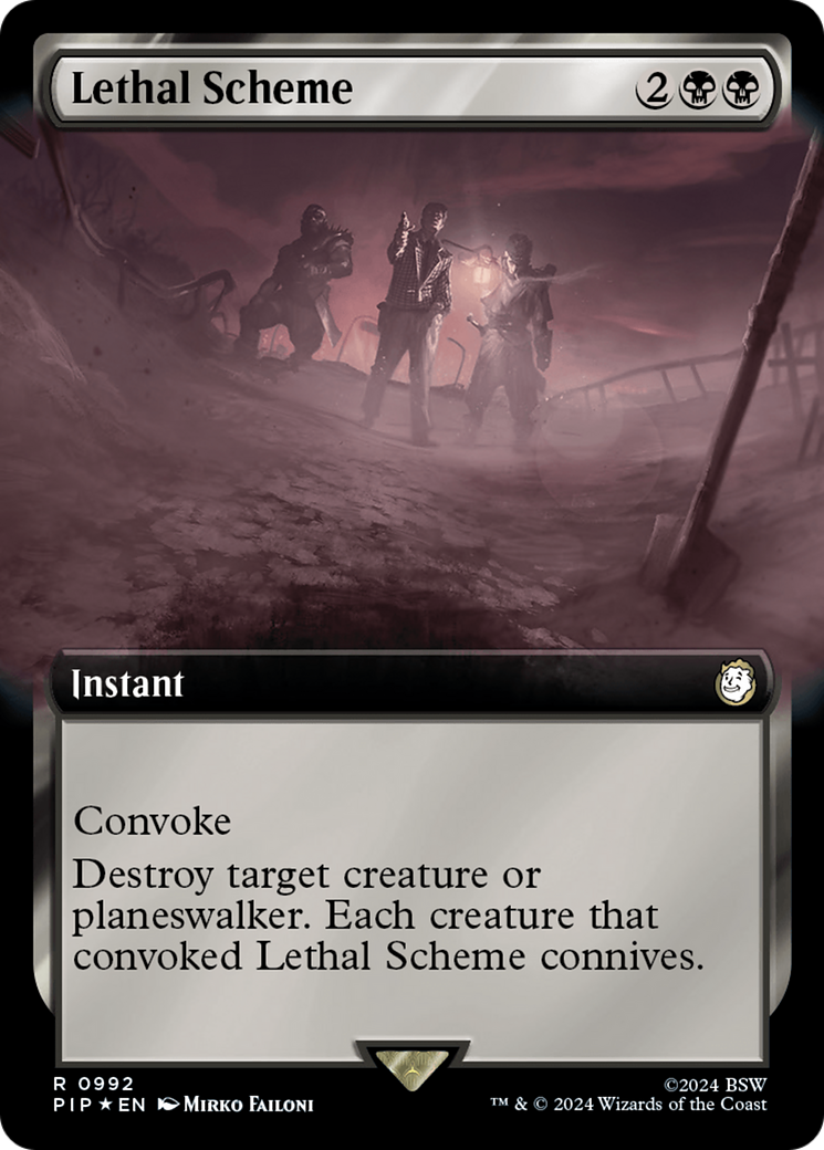 Lethal Scheme (Extended Art) (Surge Foil) (PIP-992) - Fallout: (Extended Art) Foil