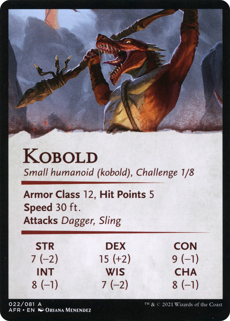 Minion of the Mighty // Kobold (AAFR-022) - Adventures in the Forgotten Realms Art Series (Borderless) Foil