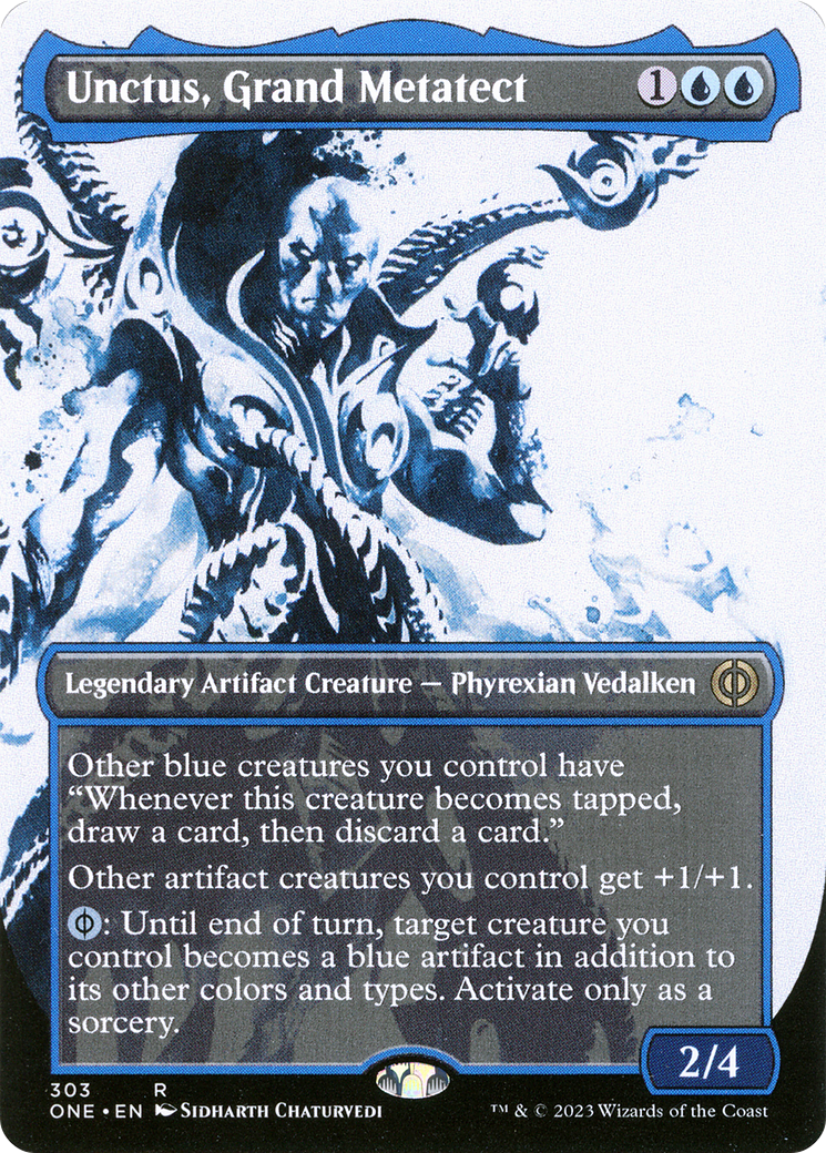 Unctus, Grand Metatect (Showcase) (ONE-303) - Phyrexia: All Will Be One: (Showcase) (Borderless) Foil