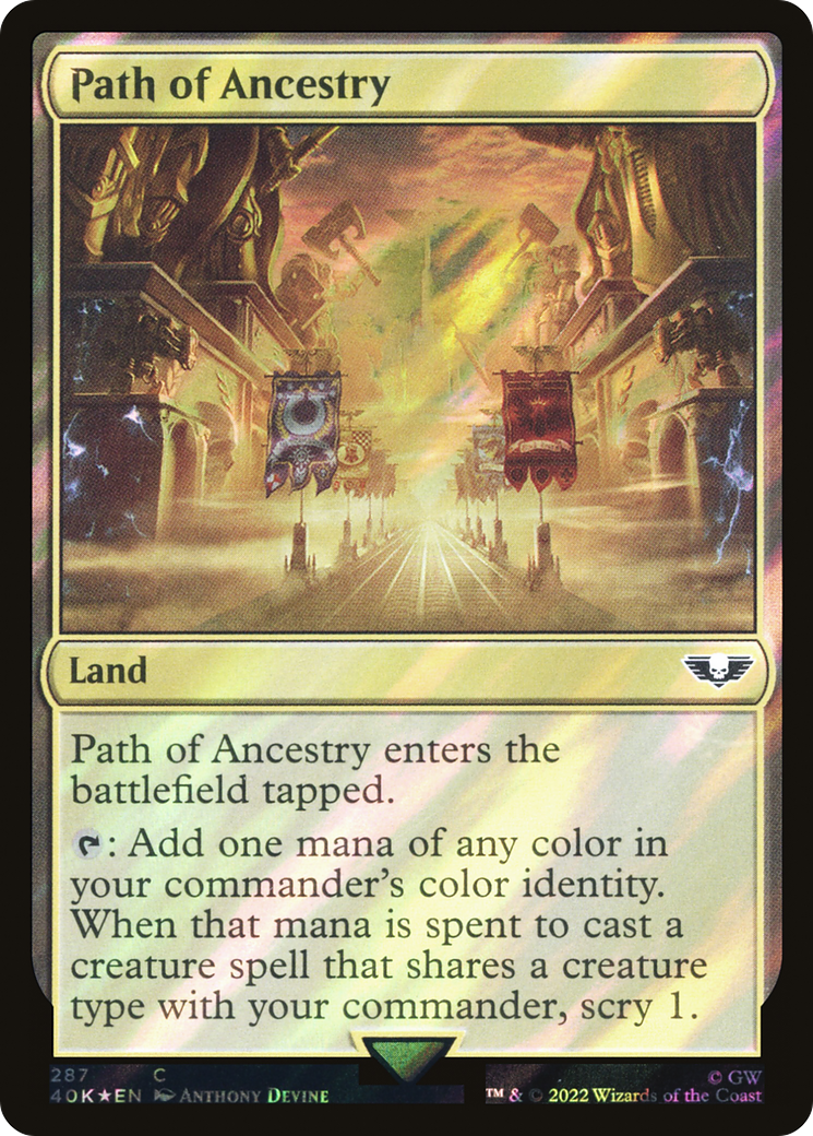 Path of Ancestry (Surge Foil) (40K-287) - Warhammer 40,000 Commander Foil