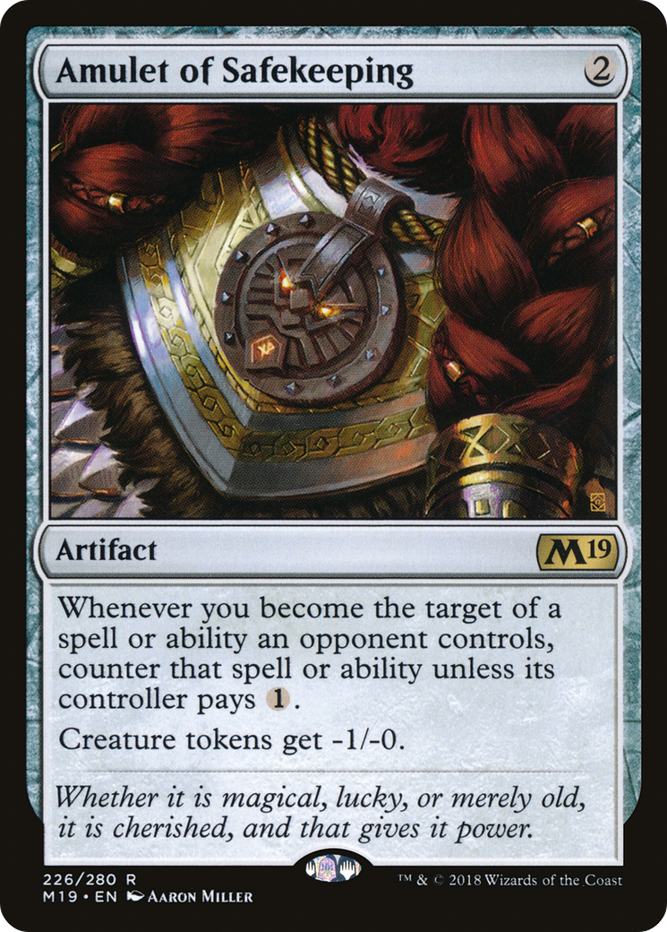 Amulet of Safekeeping (M19-226) - Core Set 2019 Foil