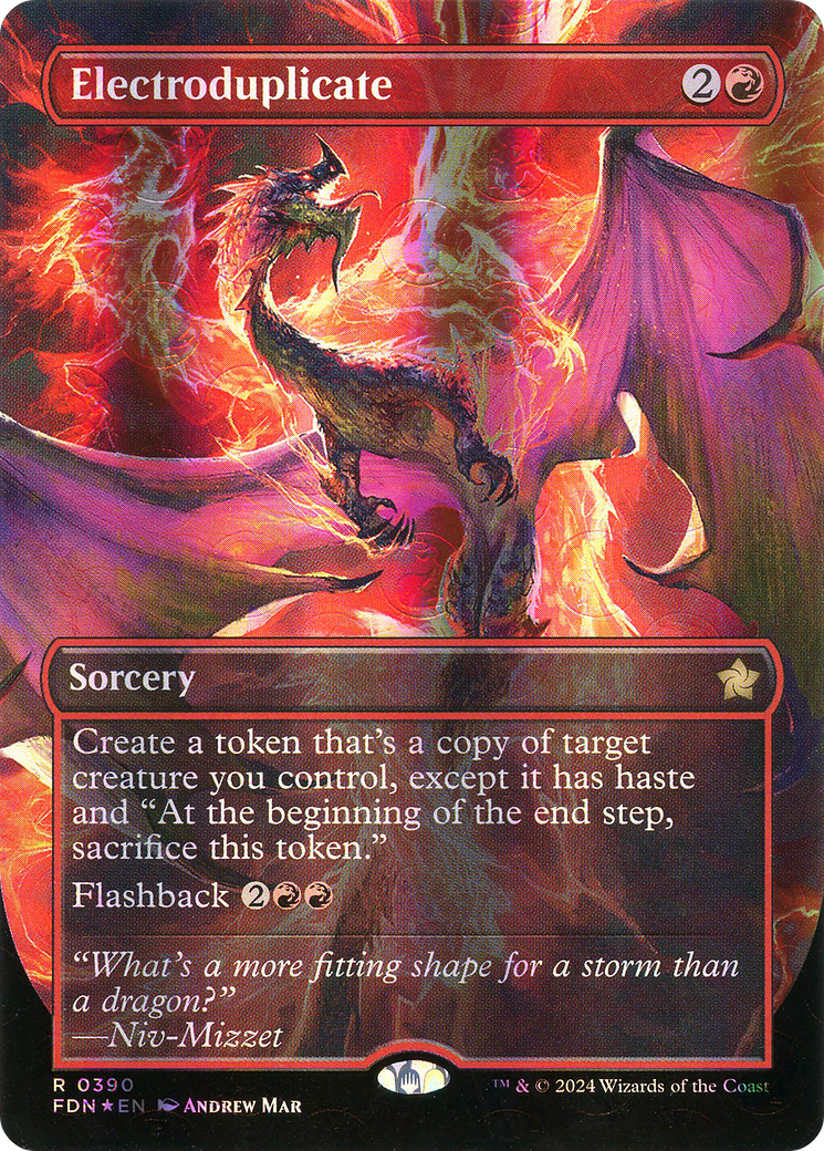Electroduplicate (Borderless) (Mana Foil) (FDN-390) - Foundations (Borderless) Foil