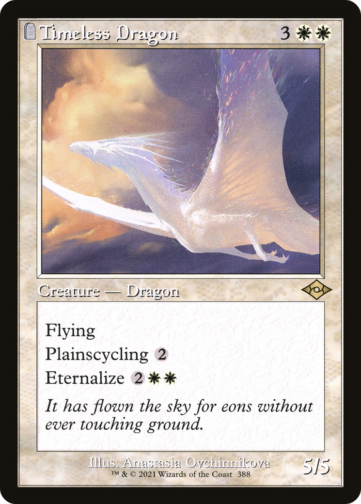 Timeless Dragon (MH2-388) - Modern Horizons 2: (tombstone) Etched Foil