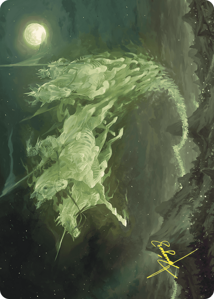 Moonshaker Cavalry // Moonshaker Cavalry (AWOE-005) - Wilds of Eldraine Art Series (Borderless) Foil