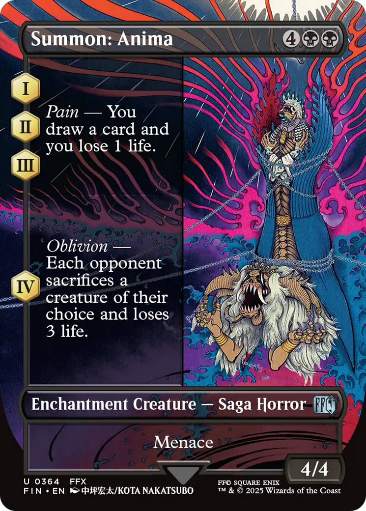Summon: Anima (Borderless) (FIN-364) - FINAL FANTASY: (enchantment) (Borderless) Foil