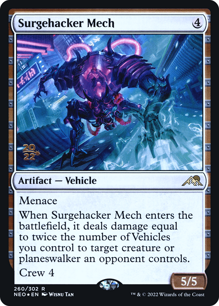 Surgehacker Mech (PRE-260) - Kamigawa: Neon Dynasty Promos Foil