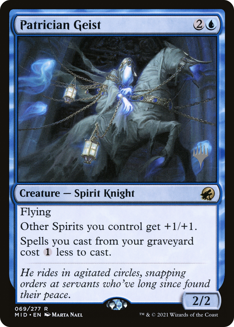 Patrician Geist (PPMID-69P) - Innistrad: Midnight Hunt Promos Foil